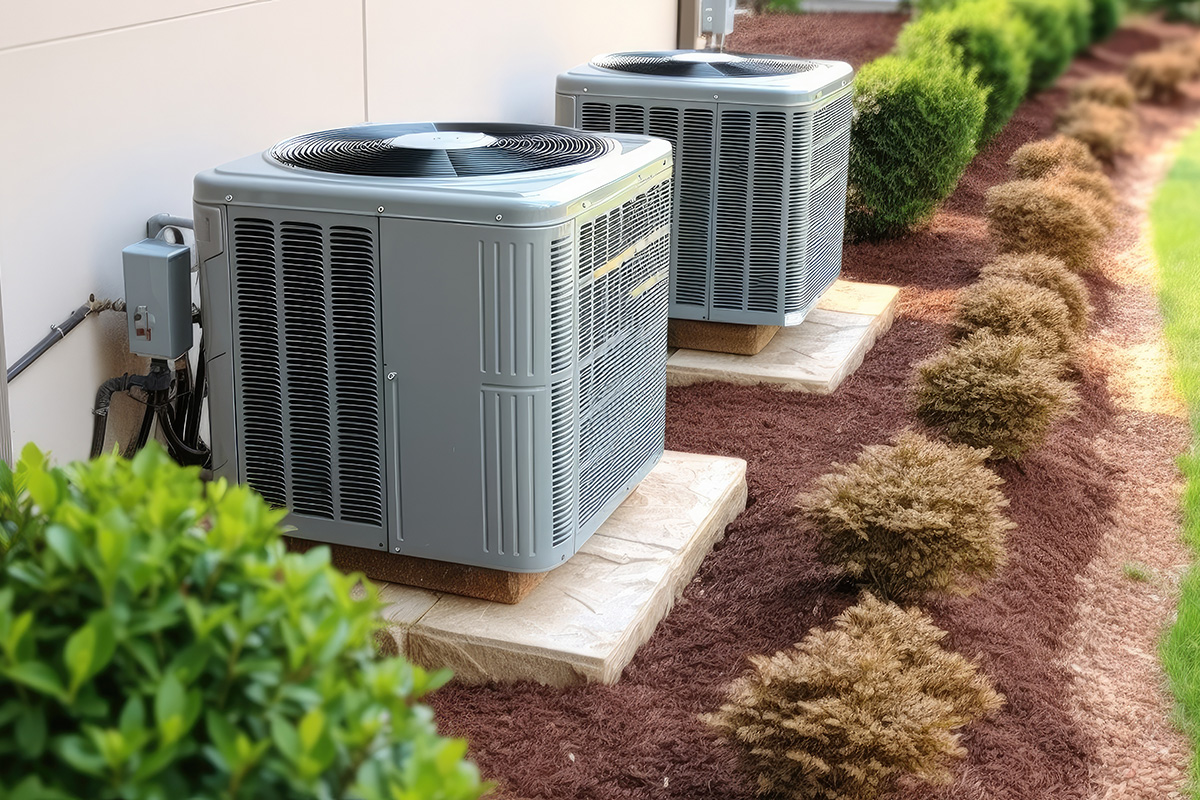 Dual AC units outside